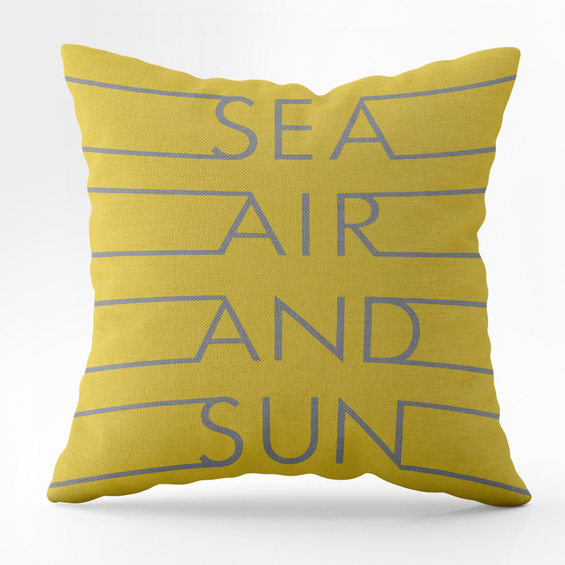 ODM Plush Scandinavian Sandstone Simple Yellow Geometric Pillow Set