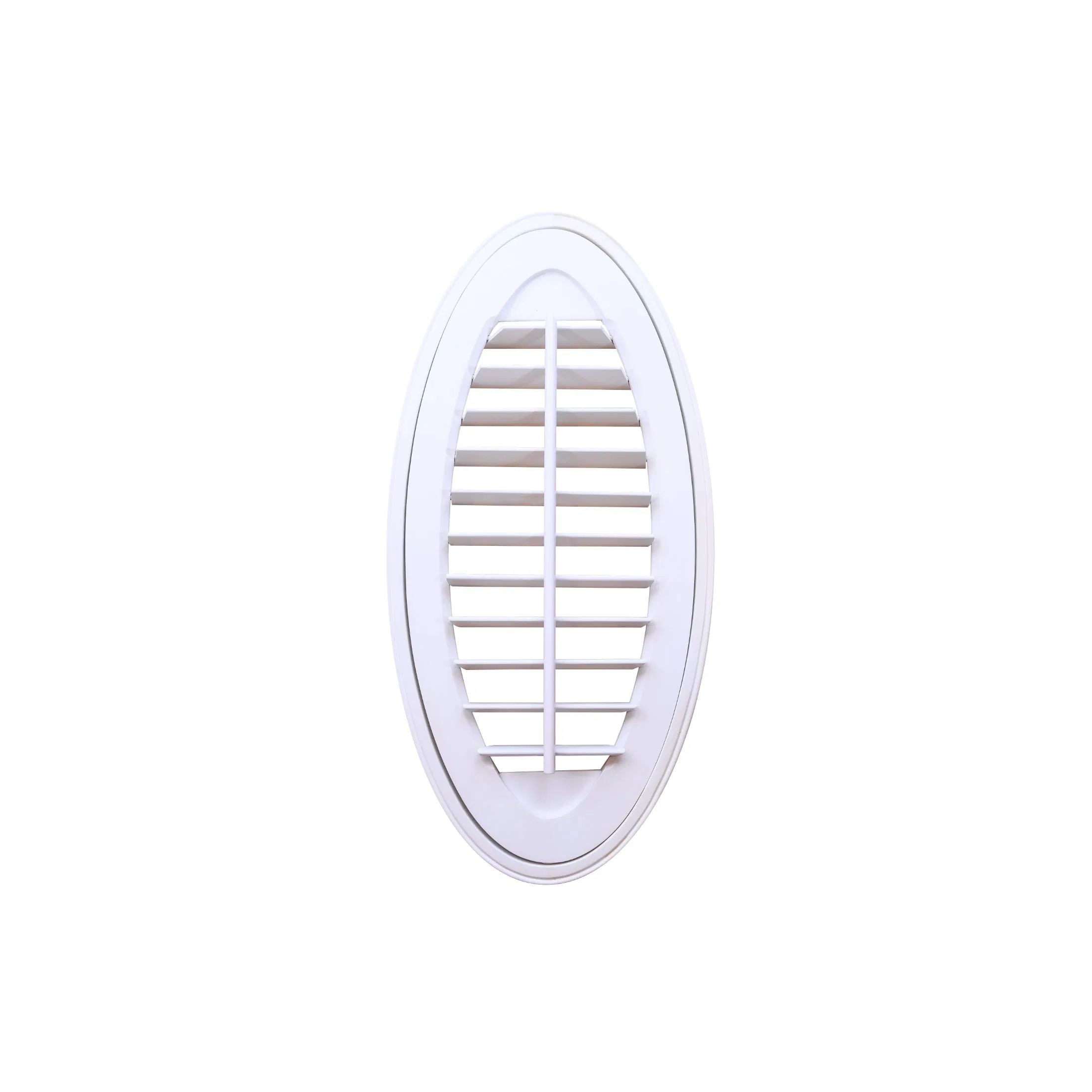 Interior 89mm Louver Blade Oval Shape Window Plantation Shutter