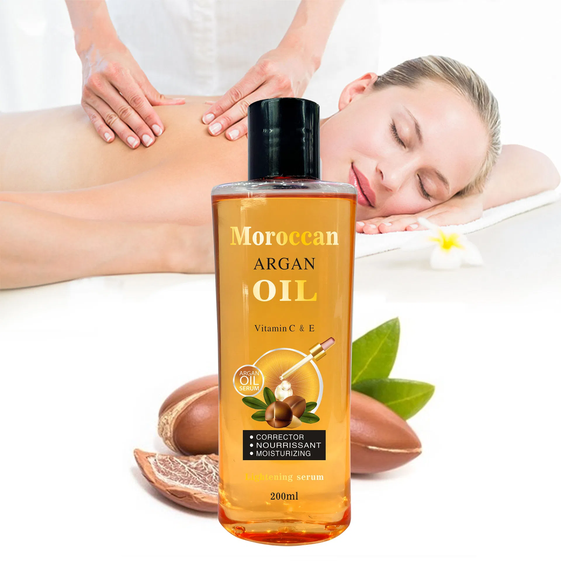 Moroccan Argan Oil 200ml Pure Essential Brightening Massage Oil