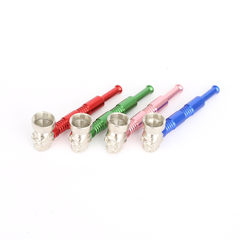 Wholesale Portable Metal Bowl Shaped Tobacco Pipe Aluminum Alloy Tobacco Smoking Pipe