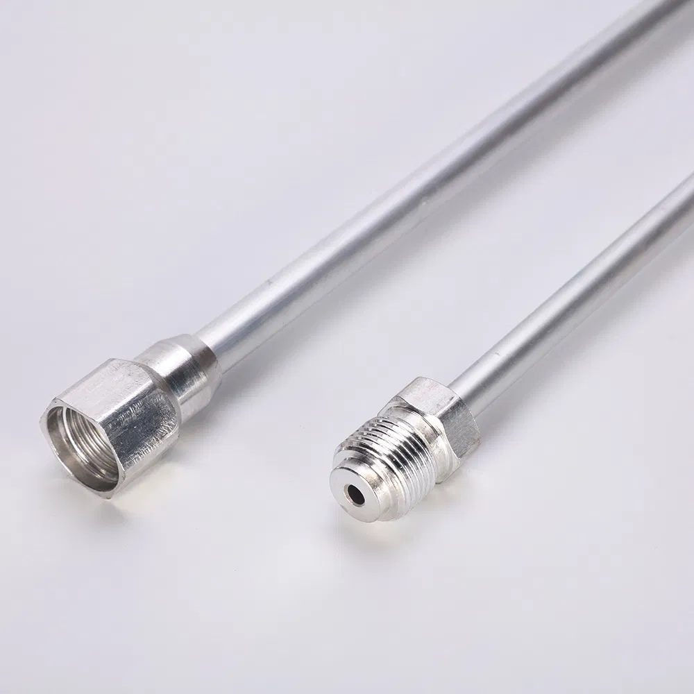 Airless Paint Spray Gun Tip Extension Pole Rod Painting Aluminum Alloy Anti-Corrosion Airless Paint Sprayer Extension Silver Tone