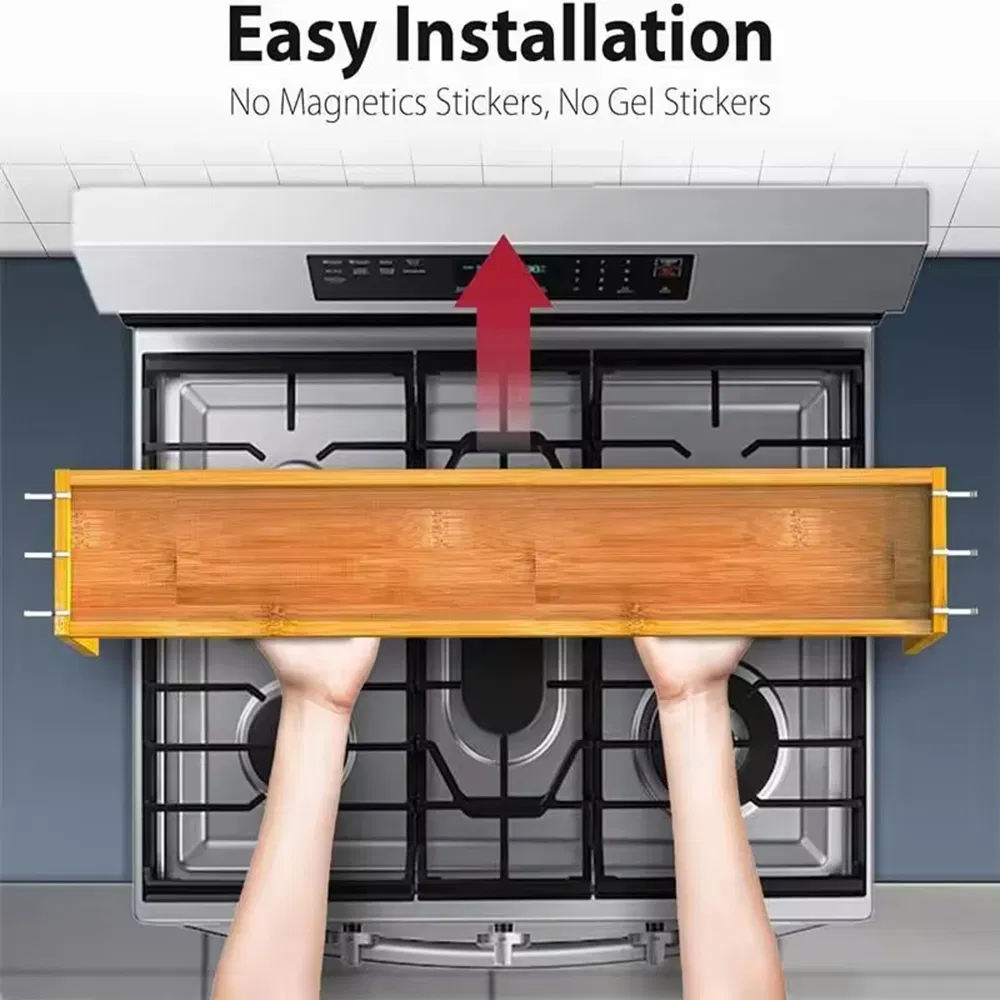 Hot Selling Bamboo Stove Shelf for Kitchen Extra Storage Spice Rack