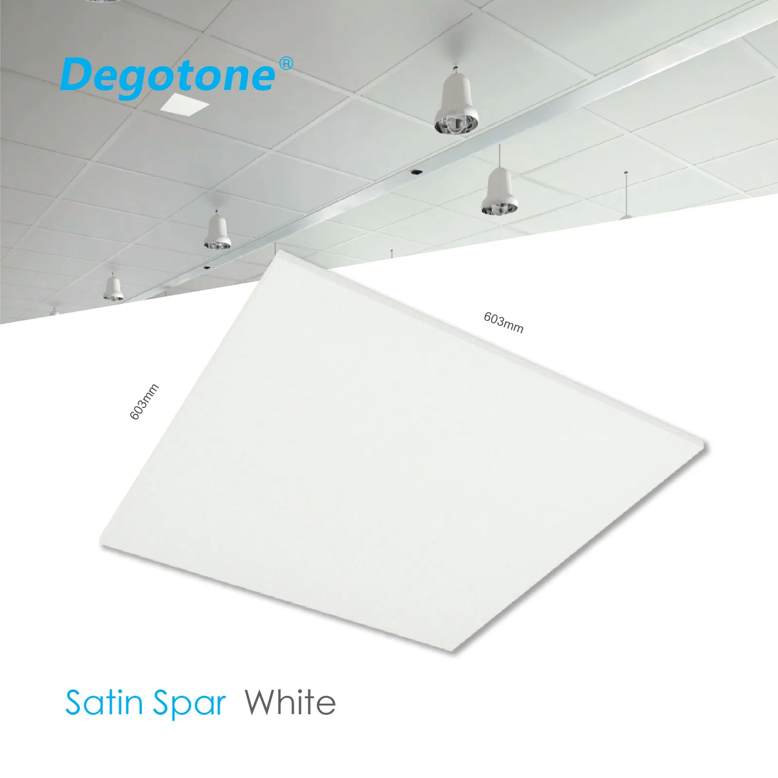 12mm Square Hole Ceiling Tile Shape Fireproof and Moisture Proof