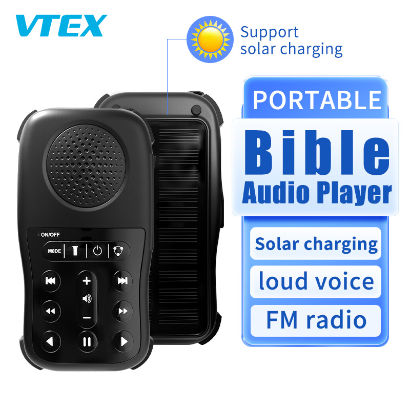 Solar Charging Device Listen to God Rechargeable Buddhist Buddha Catholic Orthodox Christian Portable Radio Audio Bible Player