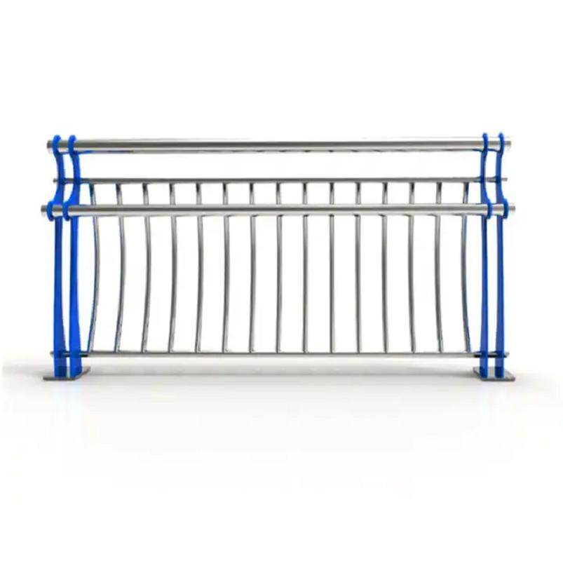 Custom Portable Safety Road Barricade Fence 8 Feet Metal Crowd Control Barrier with Bridge Foot