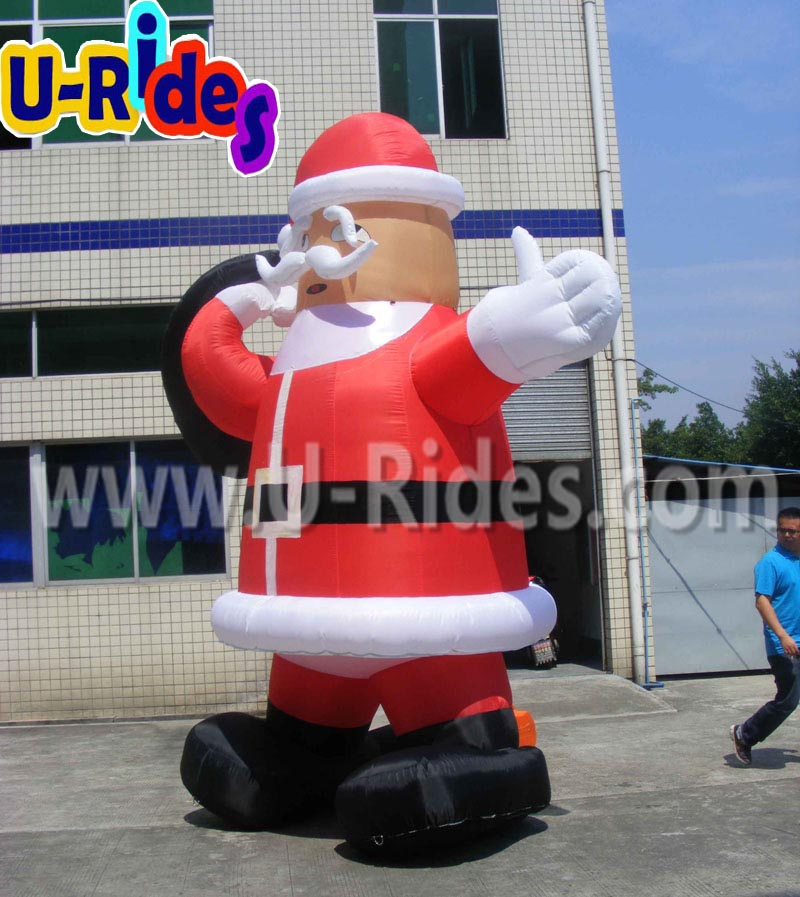Festive Inflatable Christmas Santaman Ideal for Promotions and Advertising Events