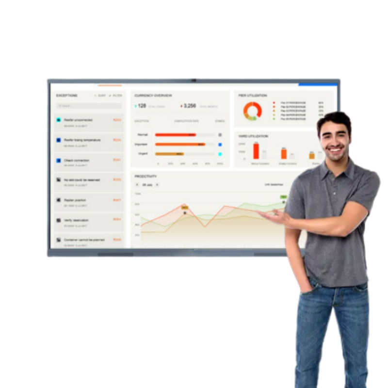 100 Inch Finger Multi Touch Screen Smart LCD Display Electronic Digital Interactive Smart Whiteboard for Classroom