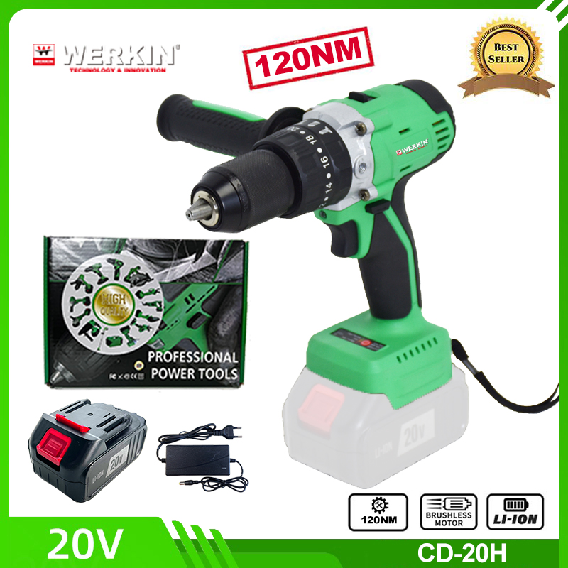 Беспроводной бесщеточный ударный шуруповерт 20В