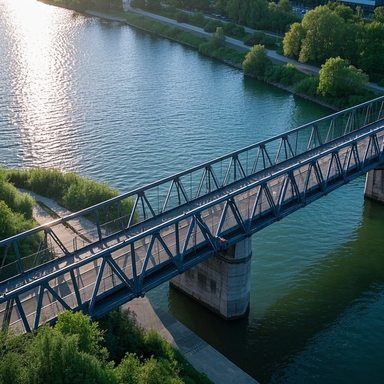 Guoshun Large Bundle Based on Actual Project Products Steel Arch Pedestrian Bridge