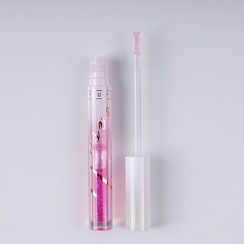 Cosmetic Jelly Clear Lip Oil Water Light Moisturizing Plump Glitter Lipgloss