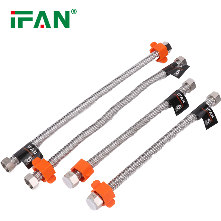 Ifan Free Sample GB-T12777-2019 Stainless Steel Corrugated Pipe OEM 30-60cm Long Corrugation Pipe Durable Flexible Hose