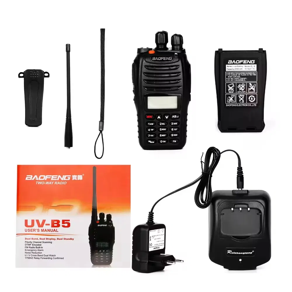 Радиостанция Baofeng UV-B5 5W, двухдиапазонная
