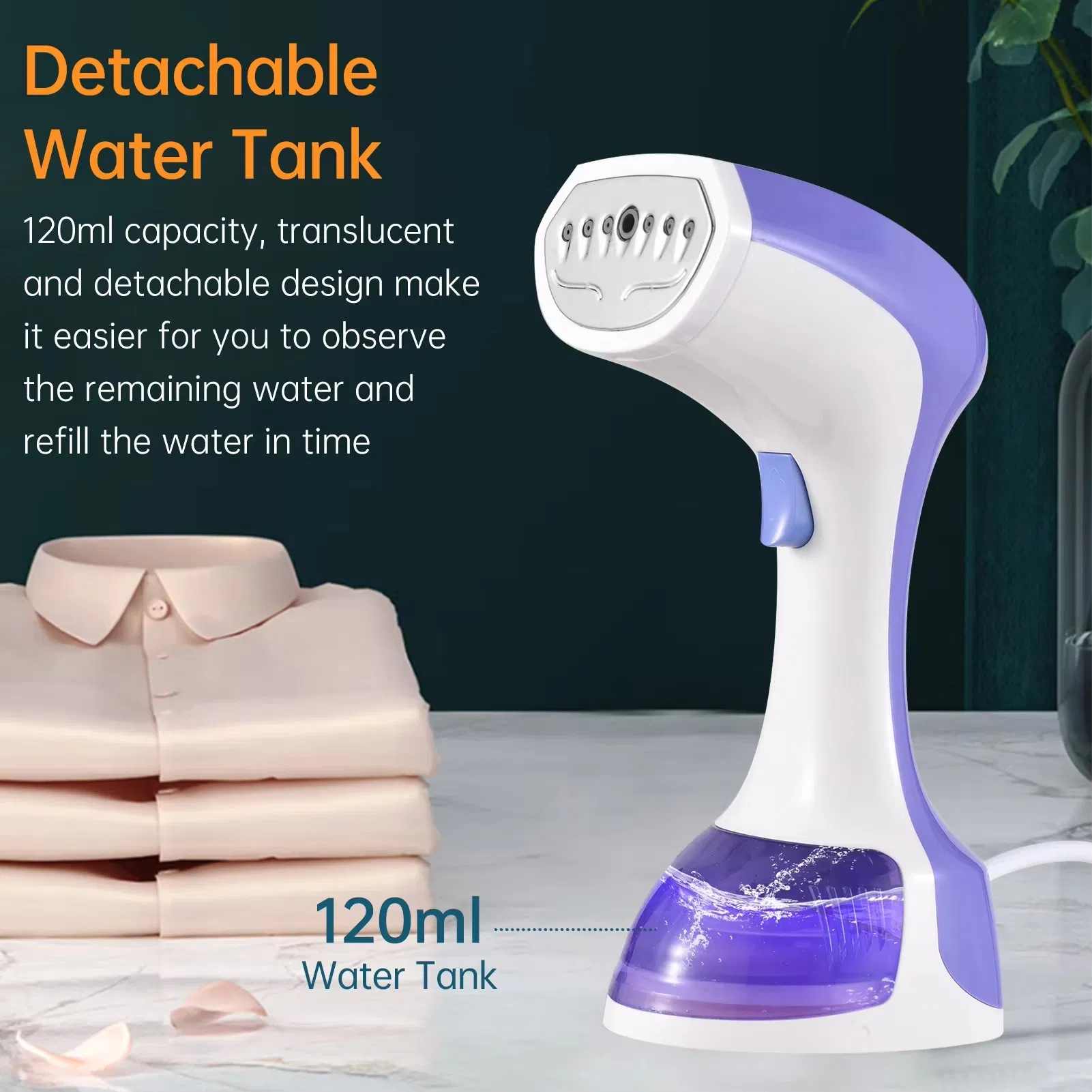 High-Performance Handheld Fabric Steamer for Effortless Travel and Home Convenience