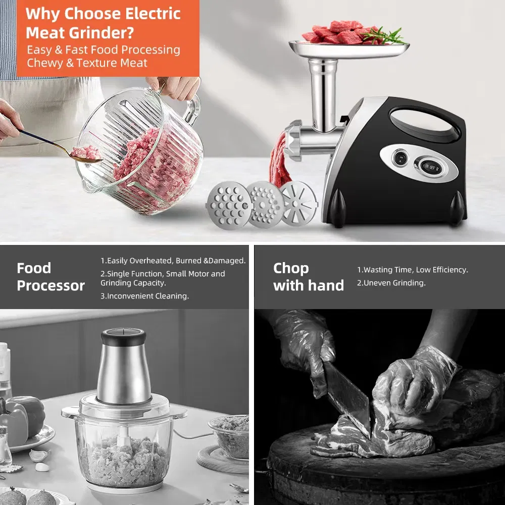 New Electric Home Commercial Desktop Meat Grinder Machine Mini Meat Mincer