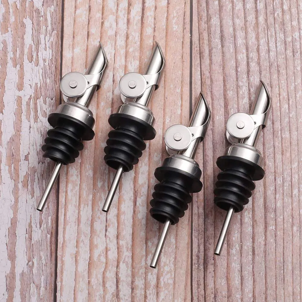 Liquor Olive Oil Pour Spout Shot Custom Bottle Red Whisky Gold Stainless Steel Wine Pourer