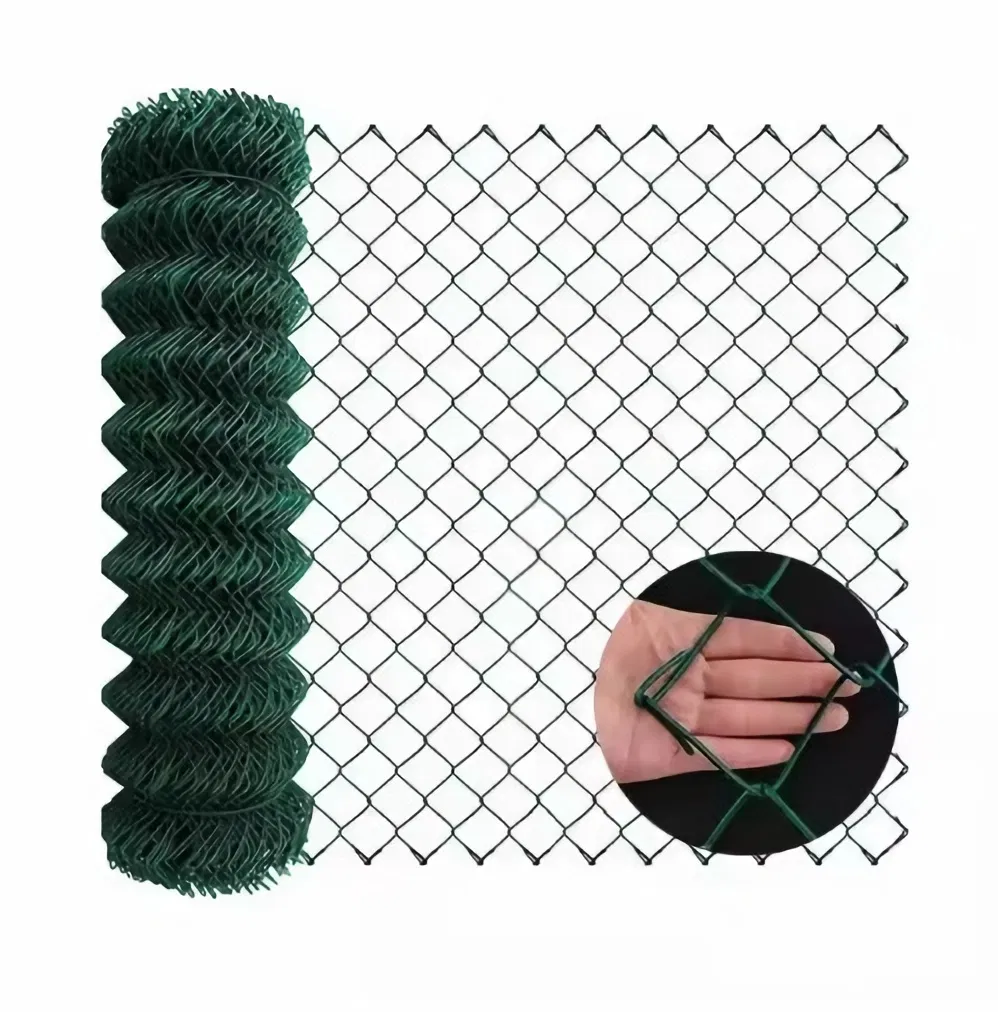 Factory Supply Galvanized Diamond Wire Mesh 3mm Wire 75mm Mesh 8 Feet Tall Chain Link Fence for Volleyball Court