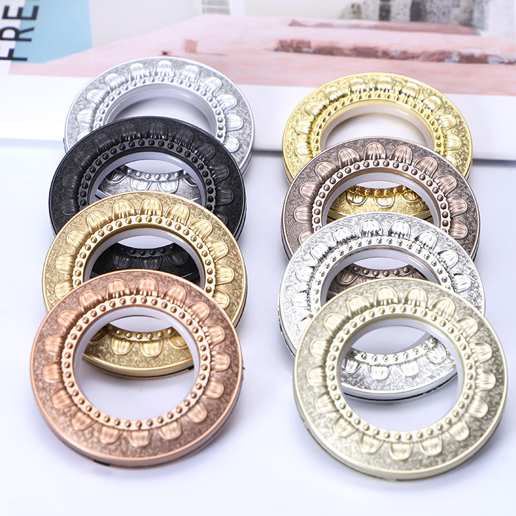 Home Decorative Curtain Accessories 32 Pack Nanoscale Low Noise Curtain Eyelets Roman Rings for Window Curtain Rod