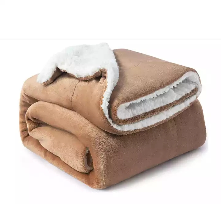 Fabric Customized Ultra Soft Sherpa Throw Fleece Blankets and Throws for Winte
