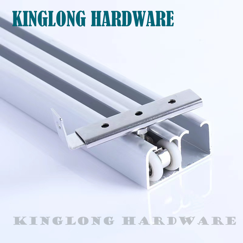 Sliding Doors Window Accessories Double Hanging Wheel Roller Aluminium Track Guide Rail