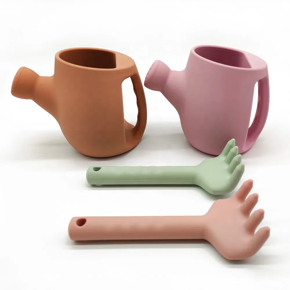 Silicone Pot Rake Beach Toys Sets Outdoors Activities Watering Can
