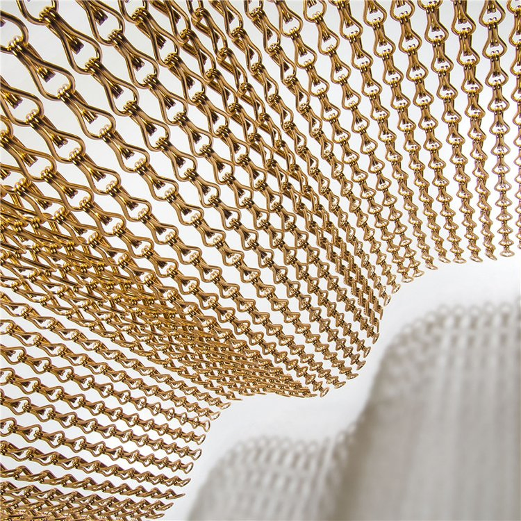 Decorative Metal Mesh Aluminum Chain Link Curtain Metal Mesh Curtain for Space Divider