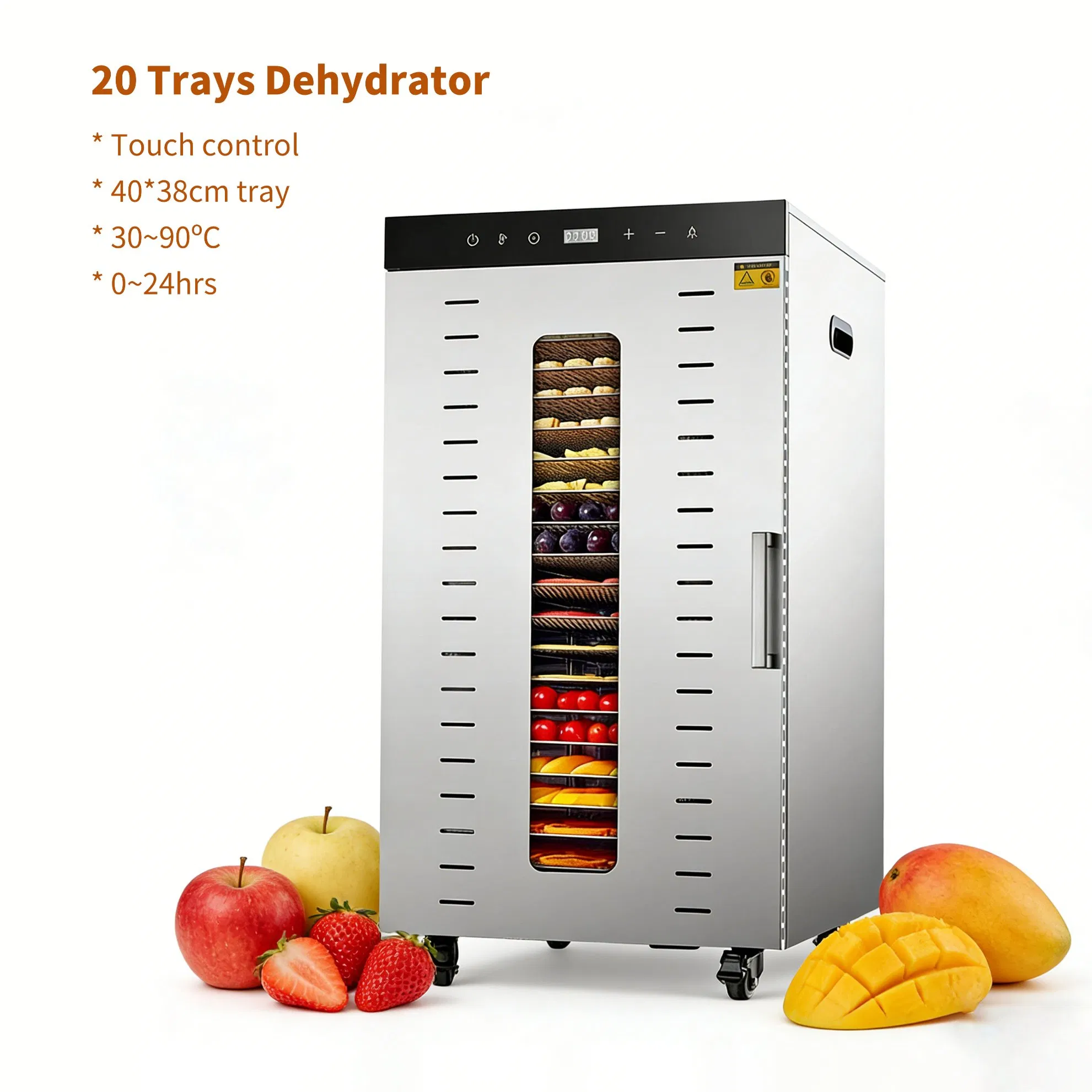 Commercial 20 Tray Stainless Steel Food Dryer Meat Jerky Biltong Maker Fruit Dehydrator