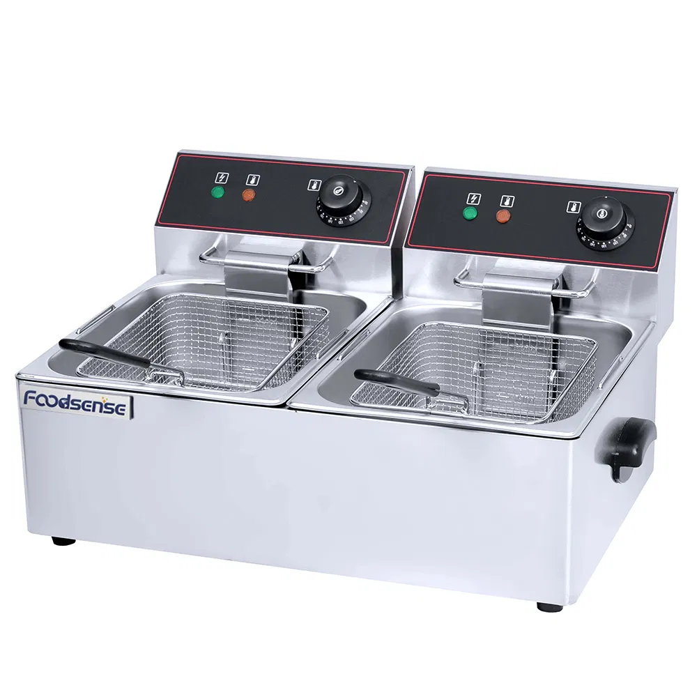 Table Top Commercial Electric 2-Tank Deep Fryer (2-Basket)