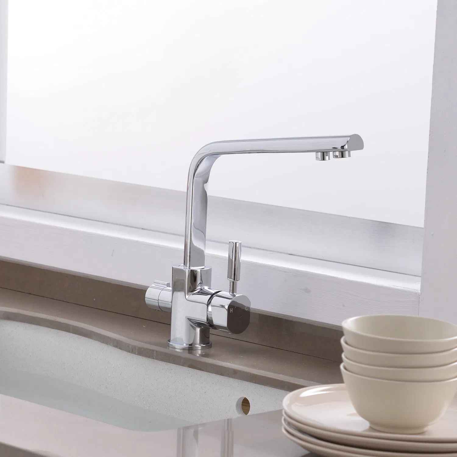 3 Way Filter Taps Pull out Kitchen Faucet, Drinking Purifier Water Tap