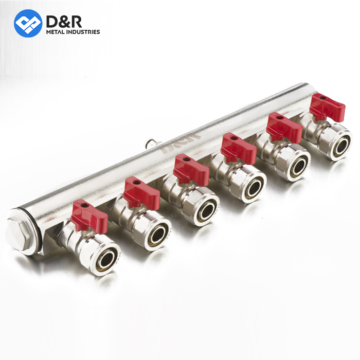 Copper Pipe Heating Flowmeter Manifold