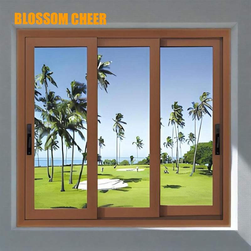 High Security Customizable Double Glass UPVC Sliding Windows