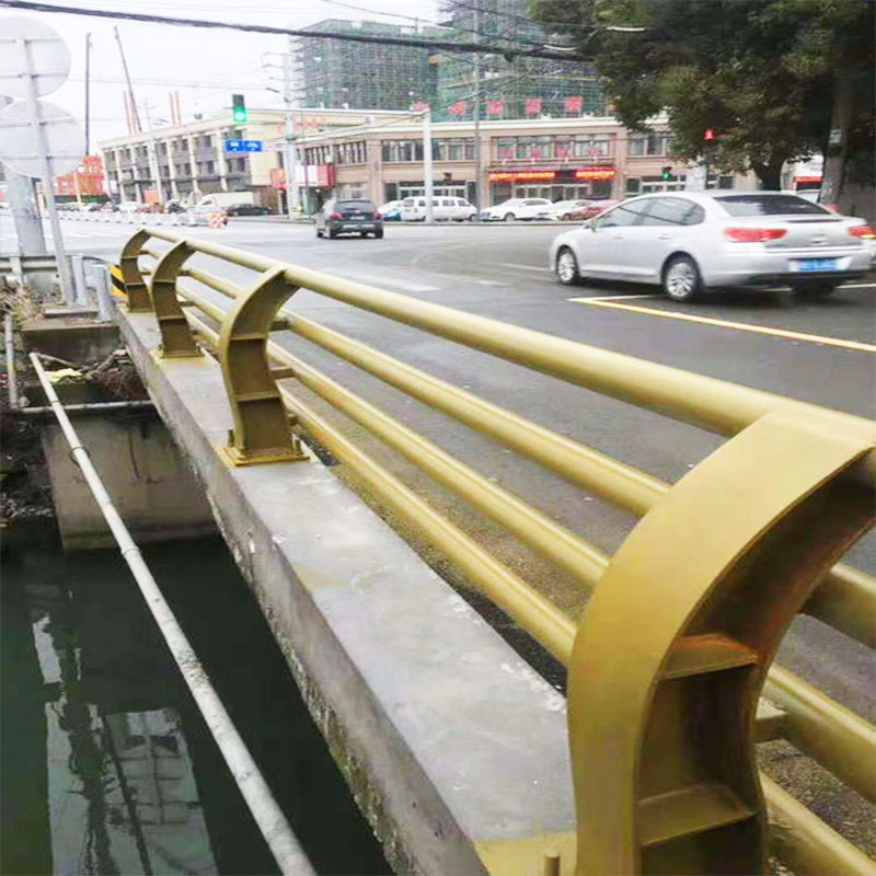 Guardrail Wood Grain Coated FRP Bridge Road Fence with Best Quality