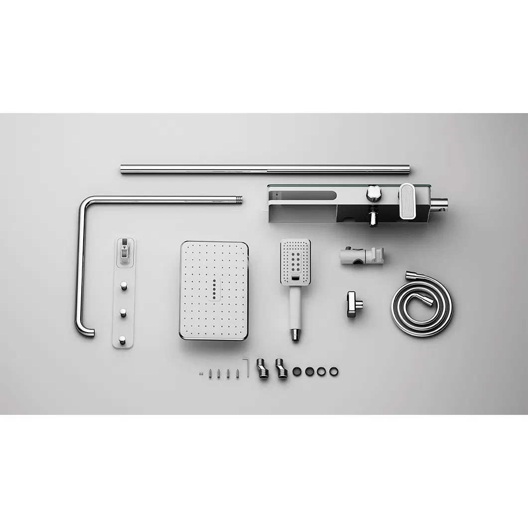 Bathroom Faucet Mixer Solid Brass Square Shower