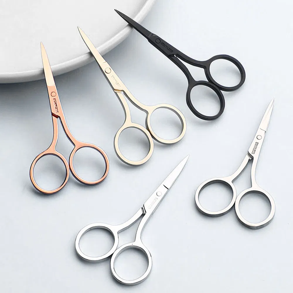 Durable Pointed Head Wholesale Makeup Nail Eyebrow Hair Cutting Fabric Barber Tailor Scissors for Eyelash