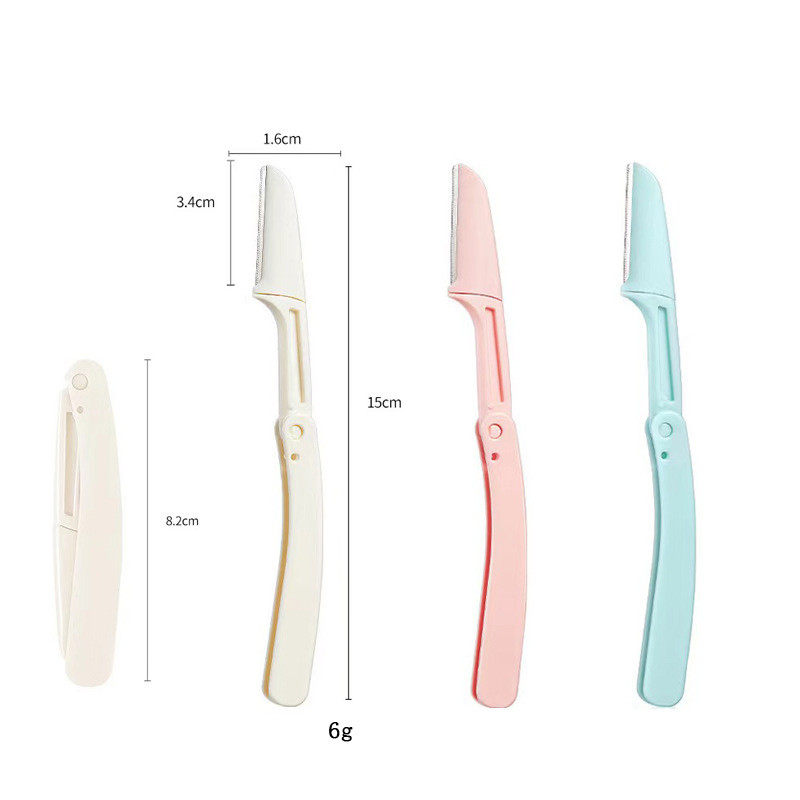 Safe Portable Stainless Steel Home Grooming Eyebrow Razor Travel Folding Eyebrow Trimmer