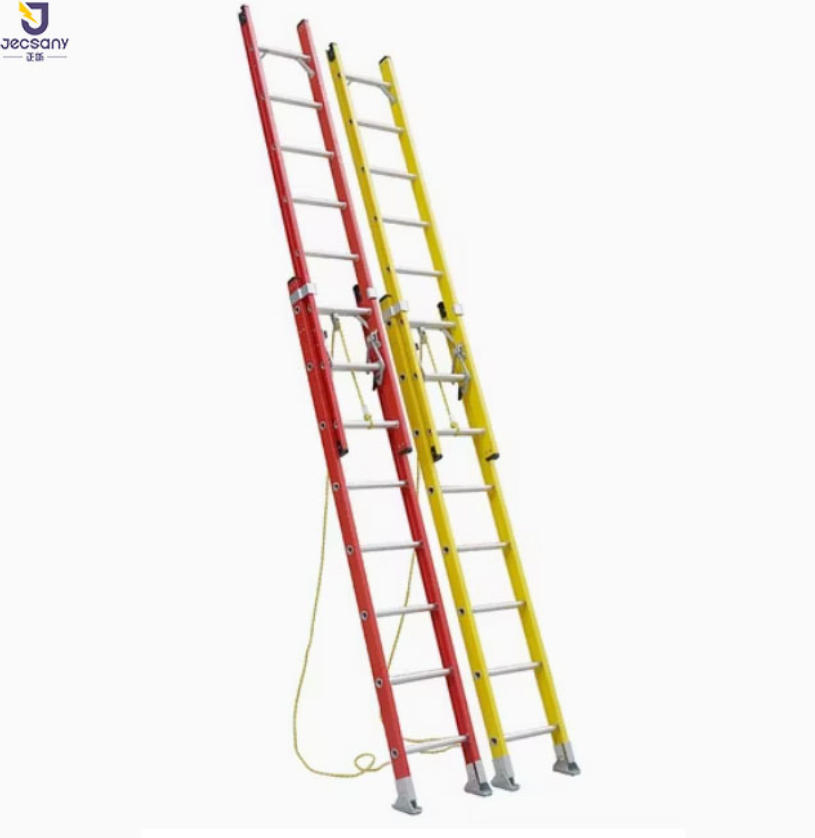 Super Quality 2 Section Industrial Step Extension Ladder Fiberglass Folding Ladder