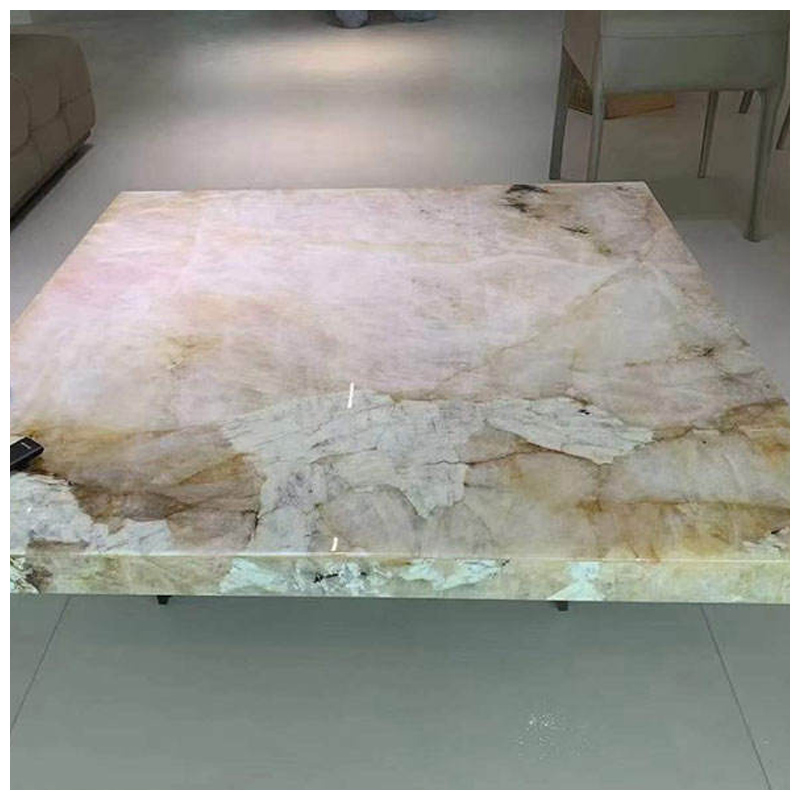 Translucent Pink Patagonia Quartzite Slabs for Luxury Interior