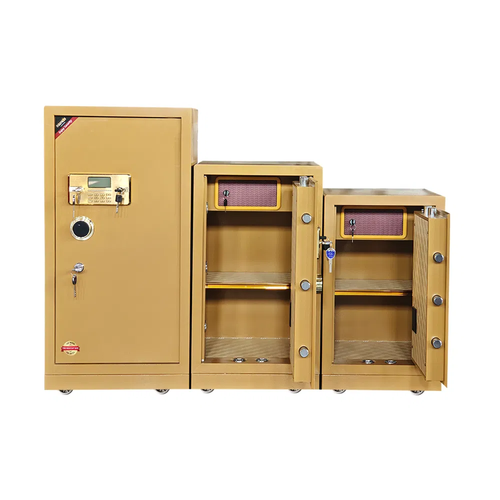 UL Approval Digital Lock Heavy Duty High Security Fire Safe Box Customized Fireproof Safes Moveable with Wheels Storage Box