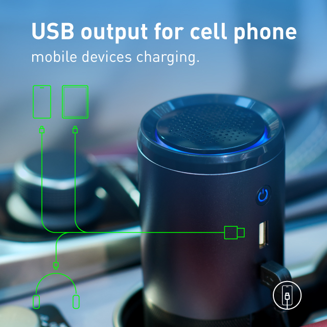 Customized Logo Portable Intelligent Anion Generator USB Charger Car Air Purifier