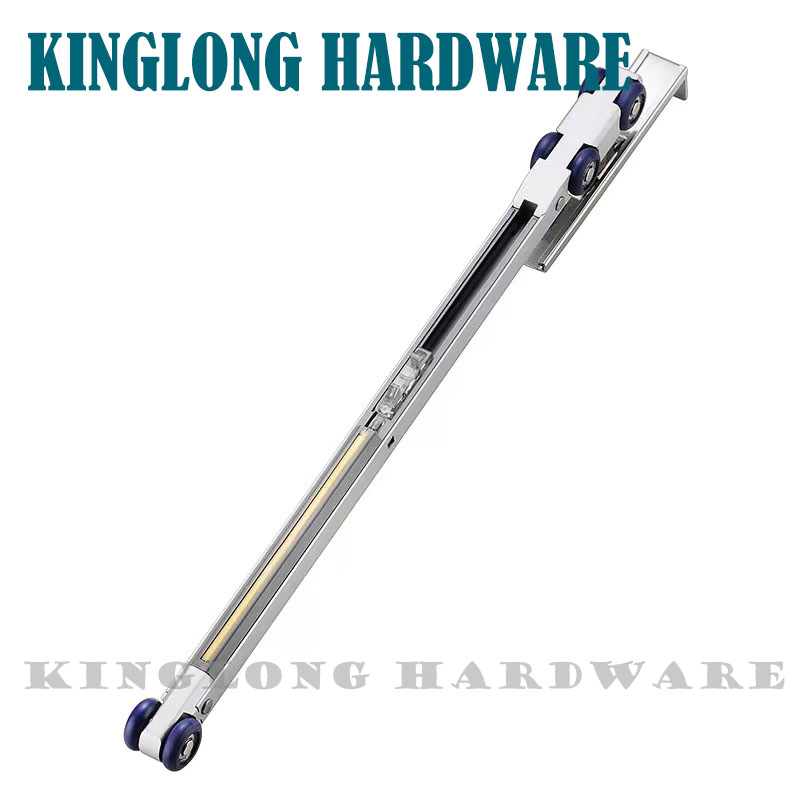 Heavy Duty Wooden Door Fitting Hanging Wheel Double Way Soft Close Damper Sliding Door Rollers