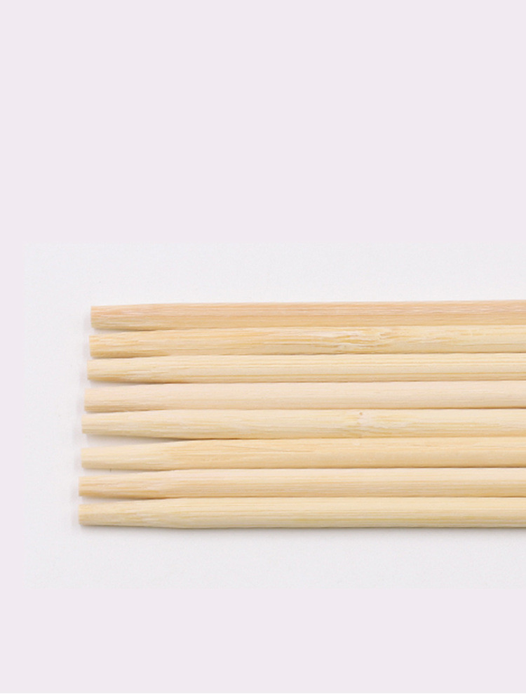 Natural Bamboo Disposable Round Chopsticks with Paper Package