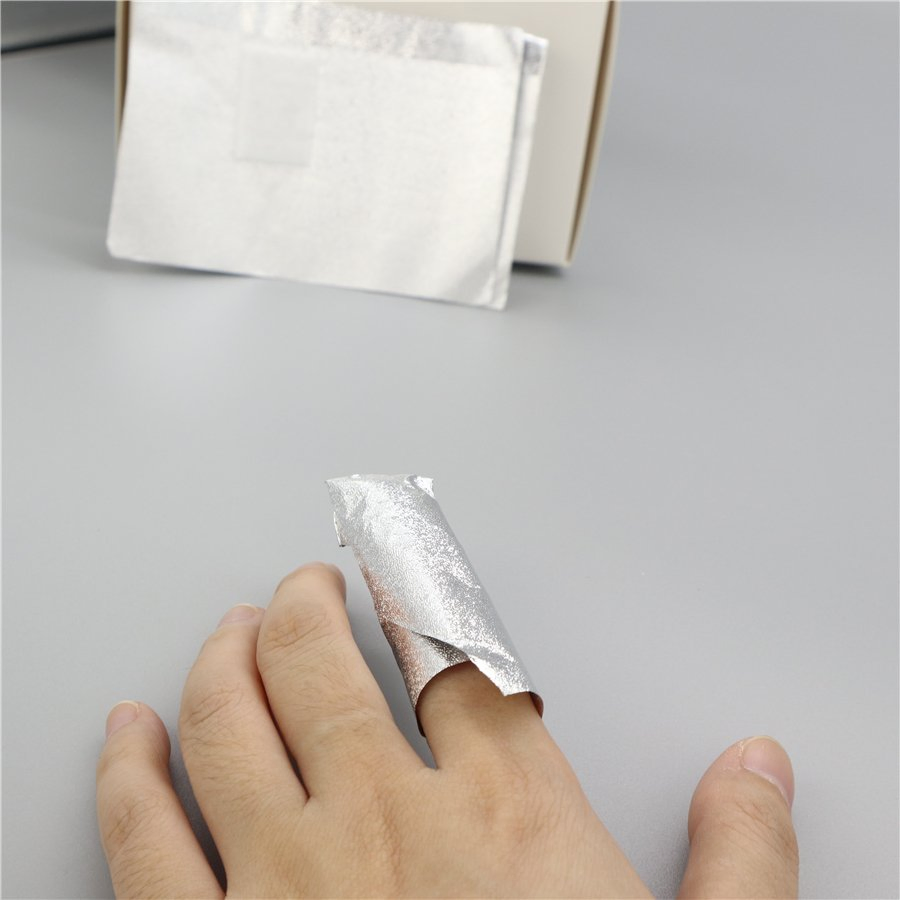 Aluminum Foil Nail Art Soak off Nail Foils Removal Gel Remover Wraps Nails Removal Foil with Cotton Pad