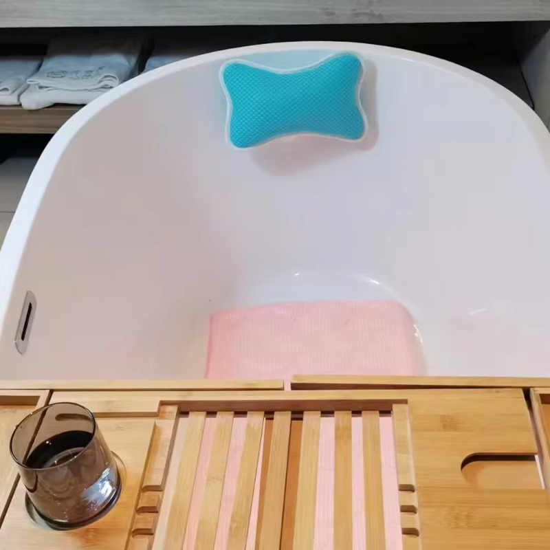 2024 Hot Selling Bone-Shaped 3D Air Mesh Quick-Drying Suction Cup Bathroom Pillow