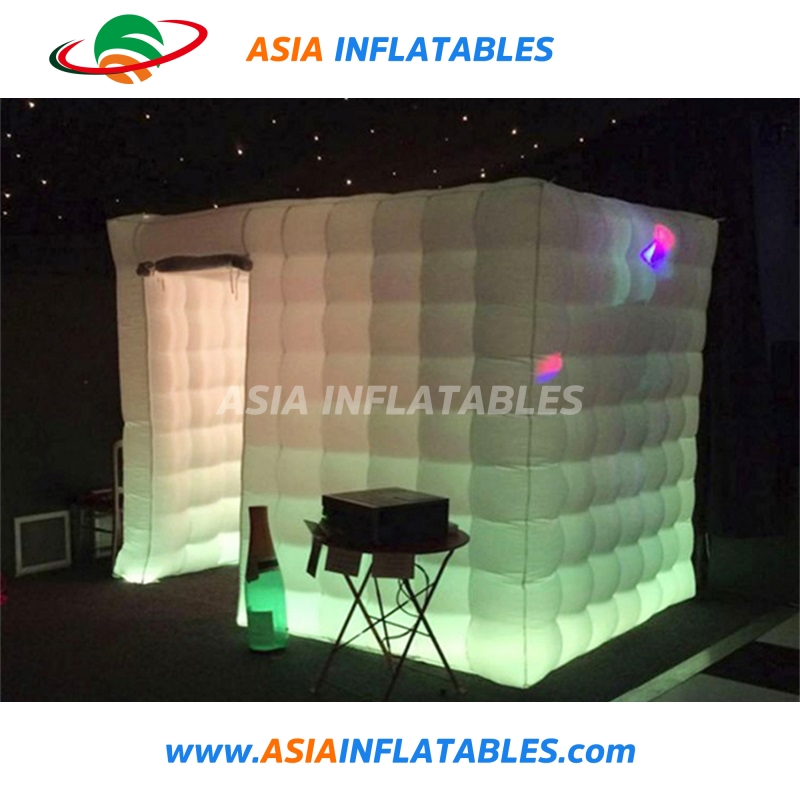 Colorful LED Lighting Advertising Inflatable Photo Booth Wall