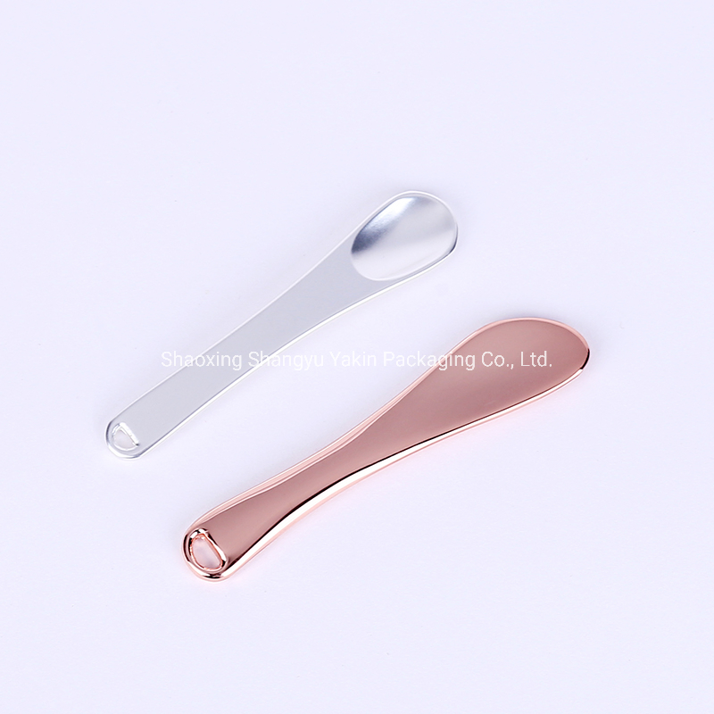 Luxury Metal Cosmetic Cream Spoon with Engrave Logo Customized Color