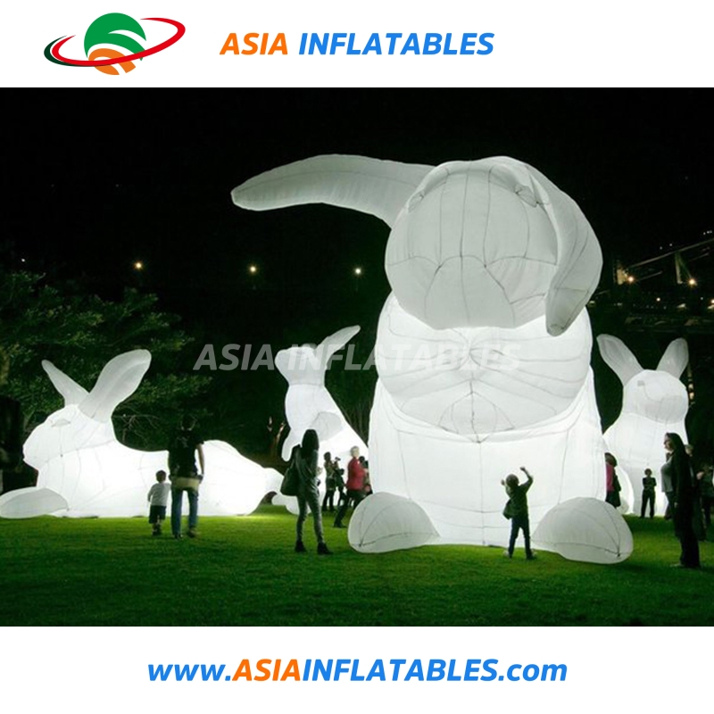 Lighting Inflatable Rabbit Bunny for Night Club Decoration