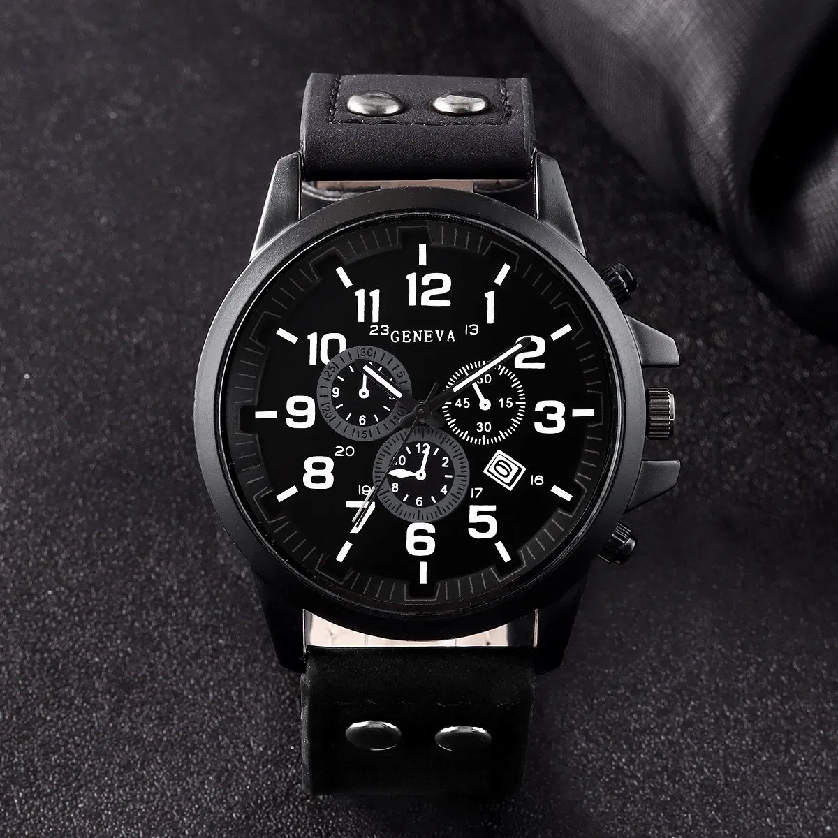 4-Piece Luxury Men's Hip-Hop Trendy Sports Watch Set