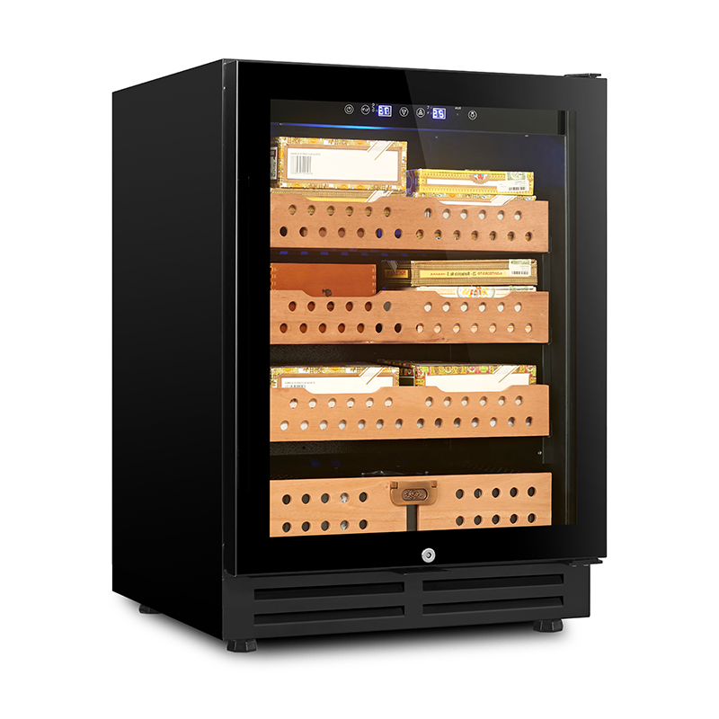 Custom Carbon Fiber Cigar Humidor Spanish Cedar Cigar Humidor Refrigerator