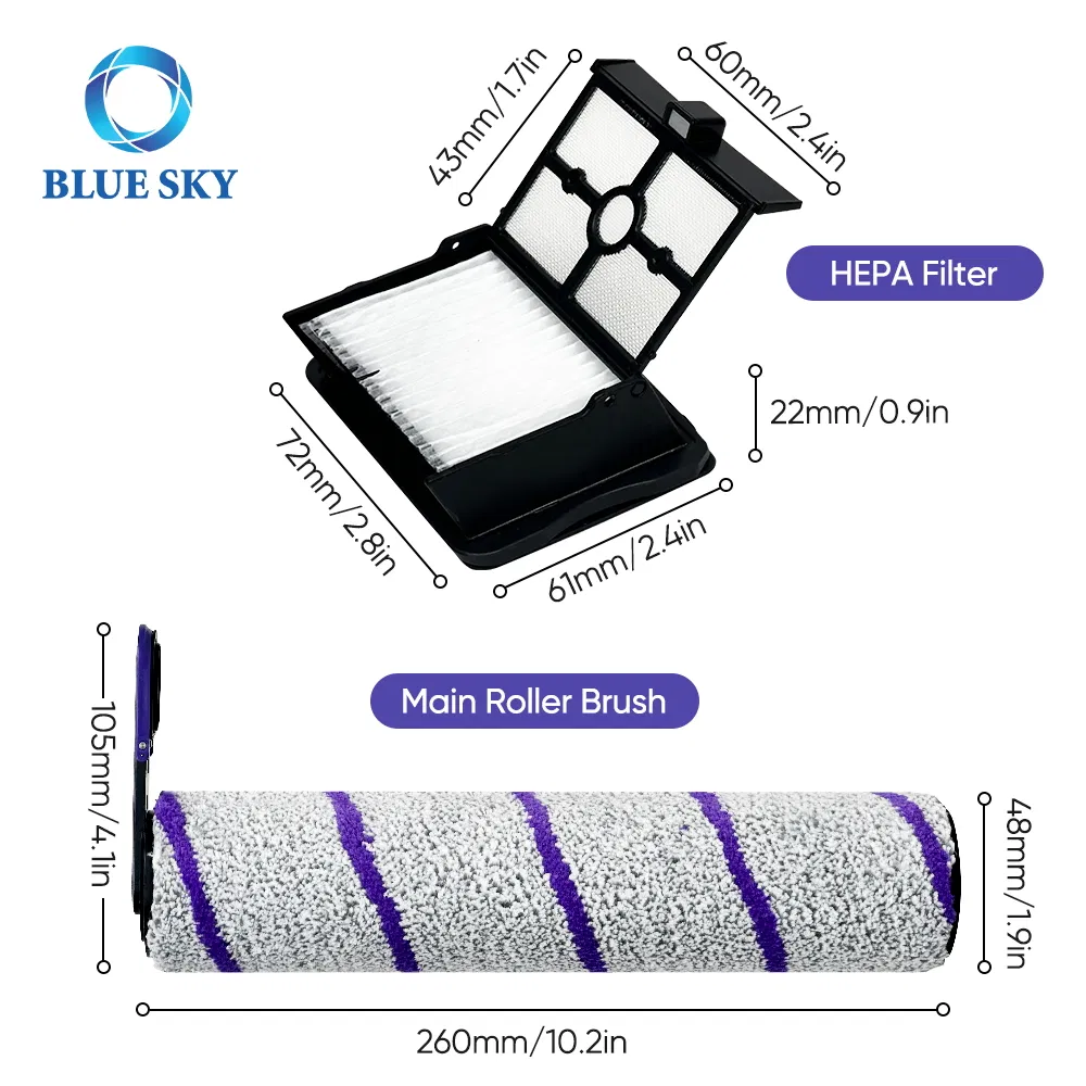 Roller Brush and HEPA Filter Replacement Kit for Narwal S20 PRO Robot Vacuum Cleaner, Robotic Vacuum Cleaner Parts