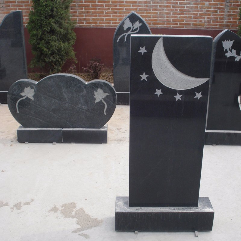 Western Style Granite Monuments, Cross Tombstone, Heart Tombstone