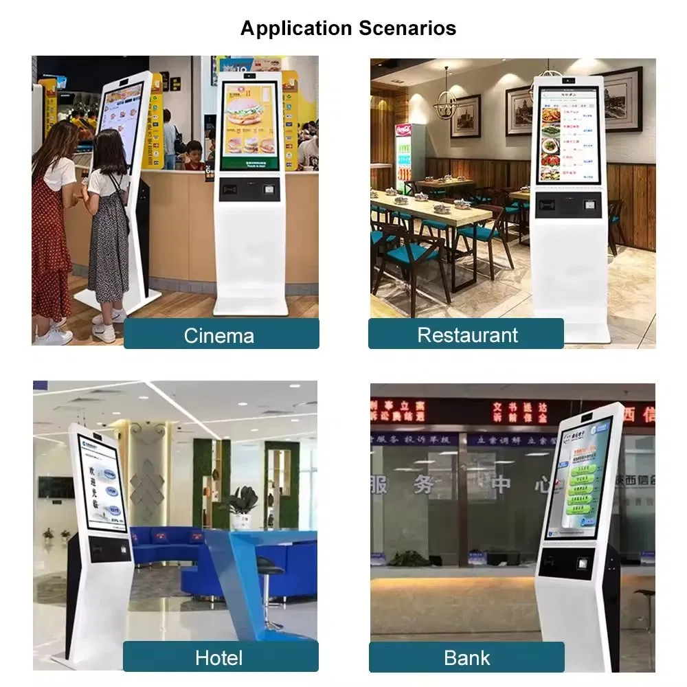 21.5 Inch Ticket Dispenser Queuing Token Number Kiosk Hospital Self Service Kiosk